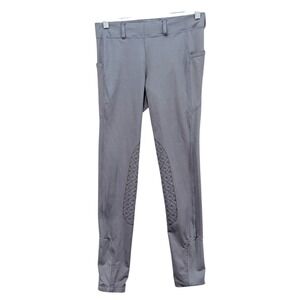 OVATION Riding Pants Tights‎ Women's Gray Size L Preppy Equestrian Breeches Long